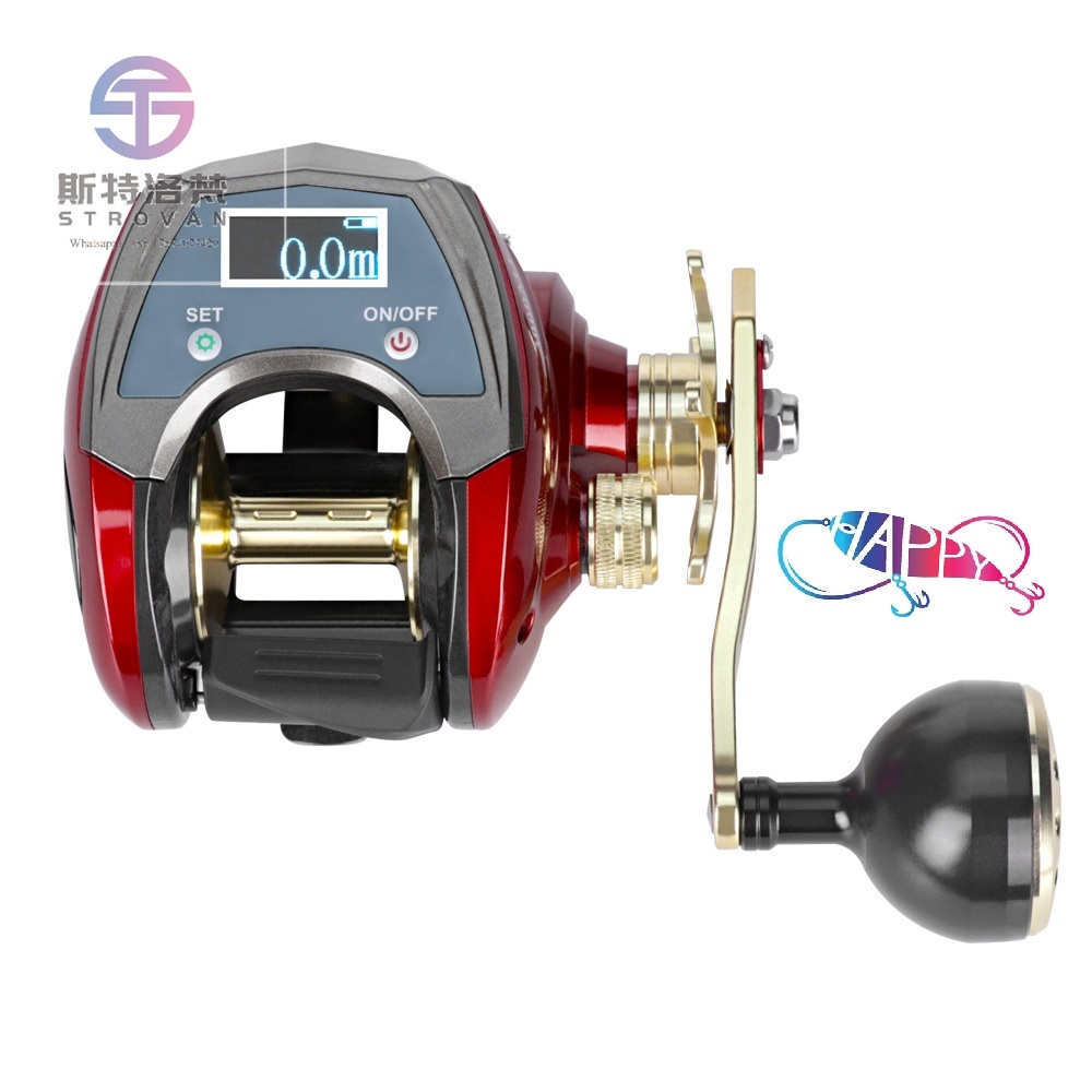 Trolling Reel - 6+1BB Digitalanzeige Elektrische Zählrolle mit Metallspule,