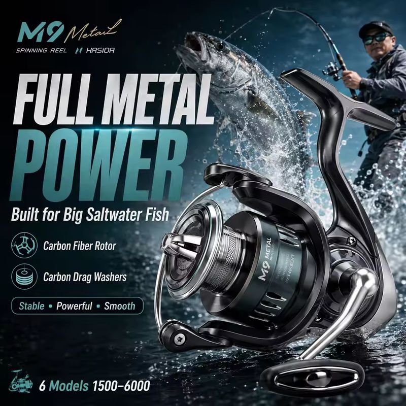 HASIDA M9 Spinnrolle Vollmetal – Trolling Reel Bewertung und Preis