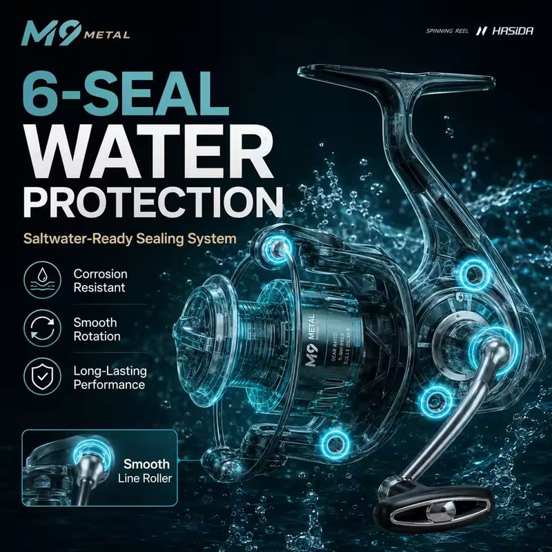 HASIDA M9 Spinnrolle Vollmetal – Trolling Reel Bewertung und Preis